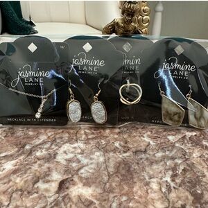 Lot of 4 Jasmine Lane Jewelry. Necklace, Ring, 2 Earrings Wholesale. Jewelry Set